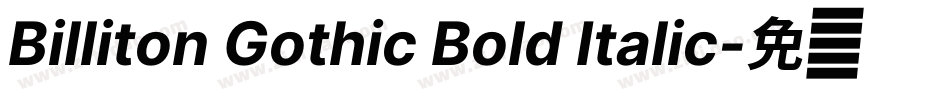 Billiton Gothic Bold Italic字体转换